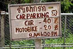 Prix des parkings - Laem Sing plage - Phuket