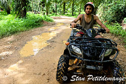 First ATV drive at the Phang Nga Adventure camp