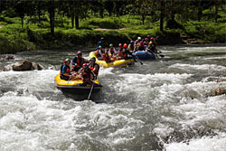 Start of the 5kms white water rafting at the Phang Nga Adventure camp